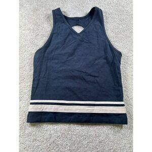 Bally Total‎ Fitness Women's Black Tank Top Size Large Cotton Spandex